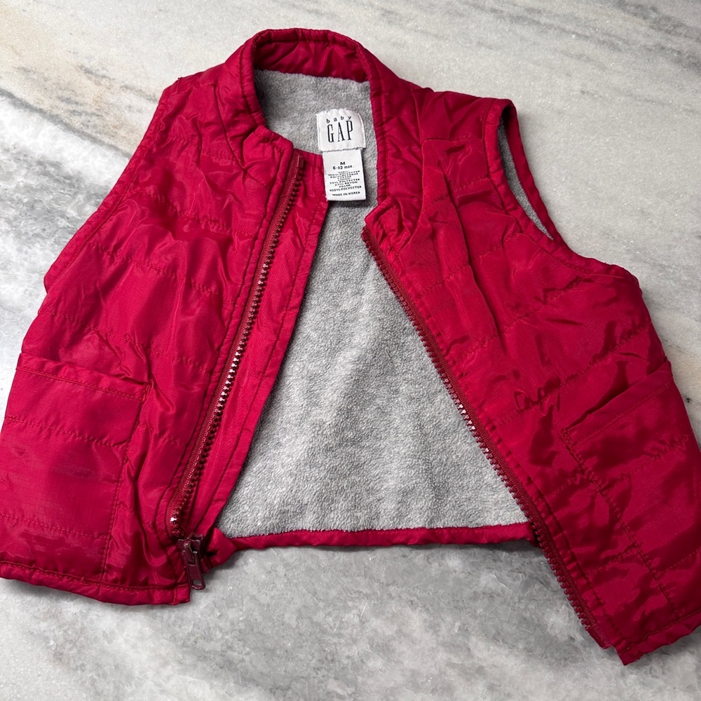 GAP Red Quilted Vest for Stylish Layering